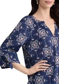 Women's Raglan Tie Sleeve Blouse