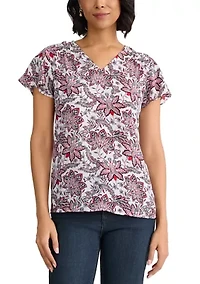 Women's Flutter Sleeve Blouse
