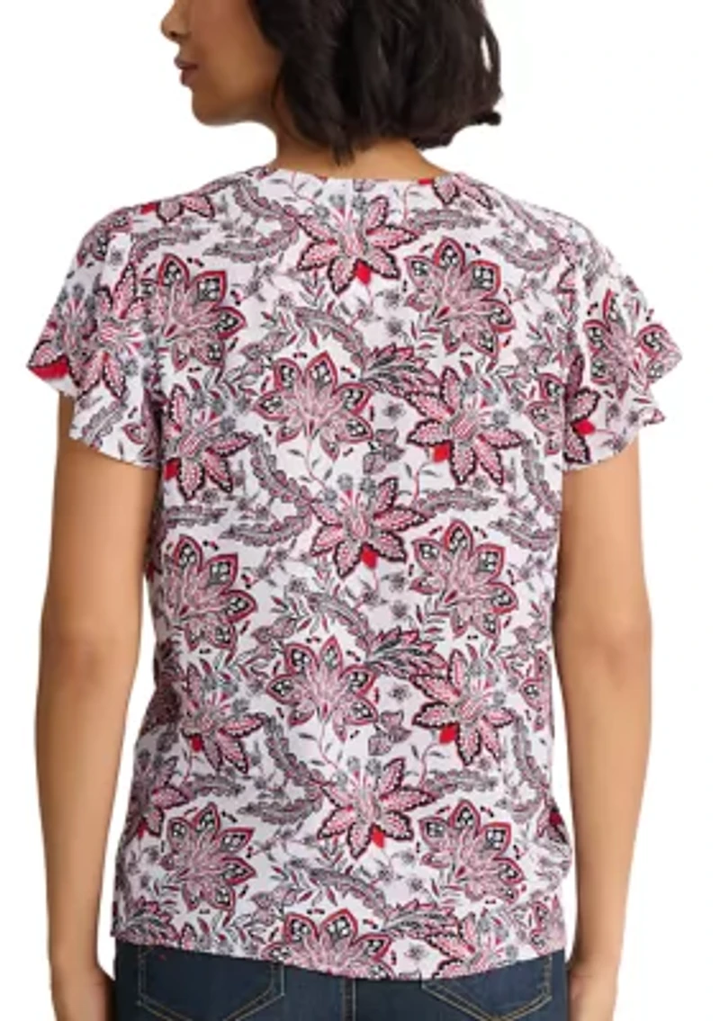 Women's Flutter Sleeve Blouse