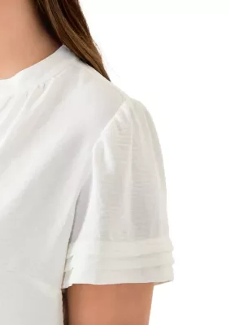 Plus Split Neck Airwash Blouse