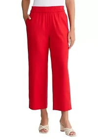 Petite Slash Pocket Cropped Pants