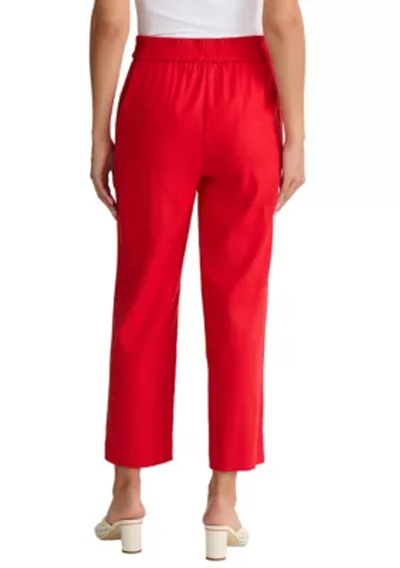 Petite Slash Pocket Cropped Pants