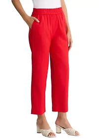 Petite Slash Pocket Cropped Pants