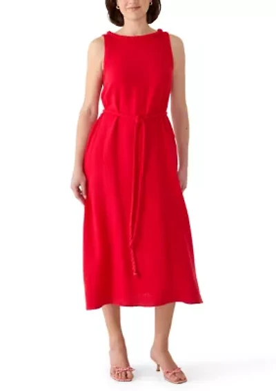 Women's Sleeveless Braided Midi Dress