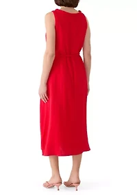 Women's Sleeveless Braided Midi Dress