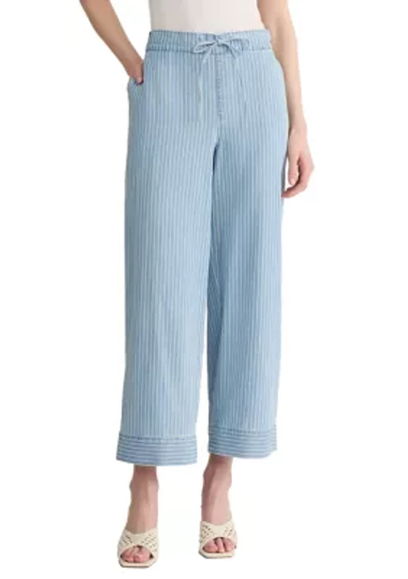 Petite Pull On Tie Waist Pants