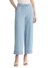 Petite Pull On Tie Waist Pants