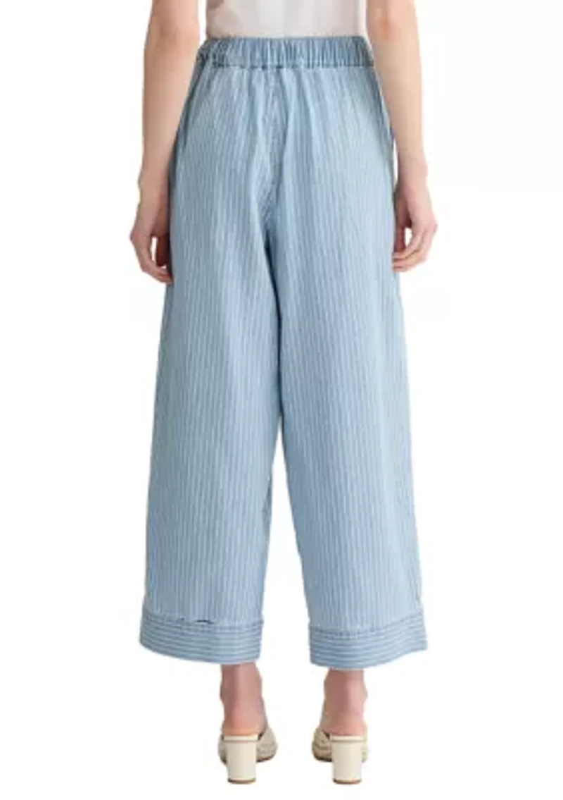 Petite Pull On Tie Waist Pants