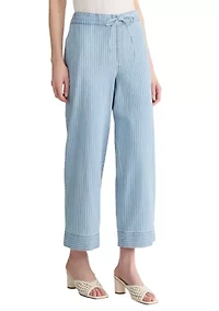 Petite Pull On Tie Waist Pants