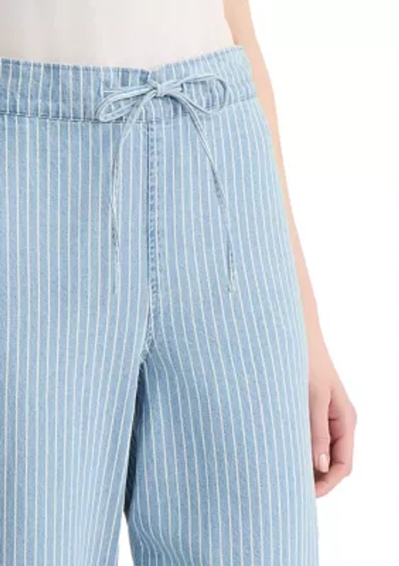 Petite Pull On Tie Waist Pants