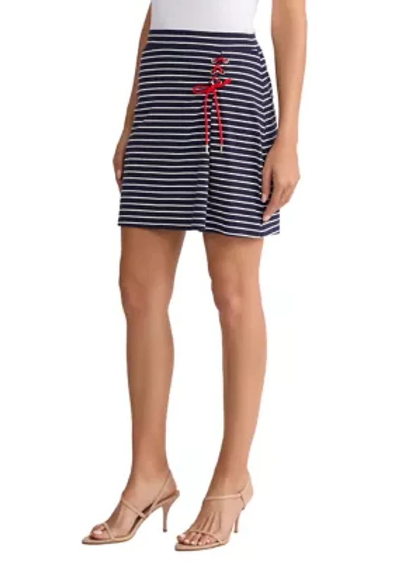 Women's Pull On Lace Up Skort