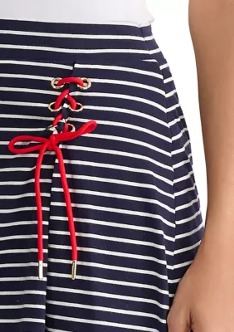 Women's Pull On Lace Up Skort
