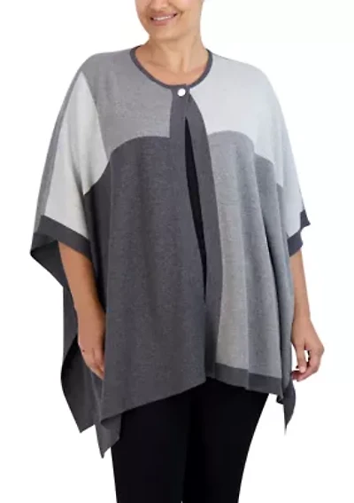 Plus Color Block Cape
