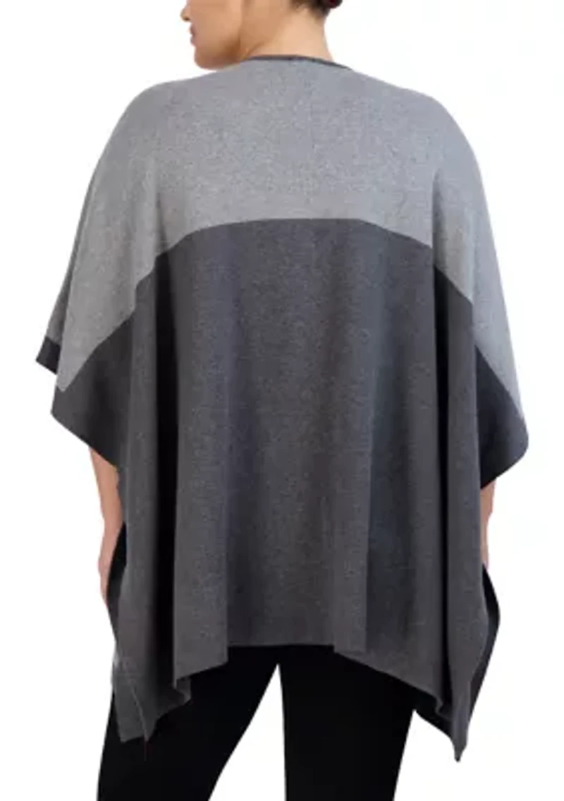 Plus Color Block Cape