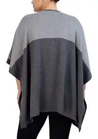 Plus Color Block Cape