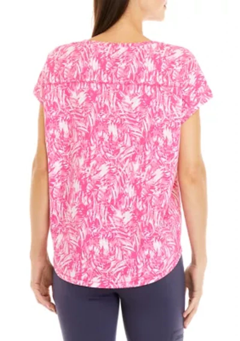 Women's Short Sleeve Crew Neck Printed Top