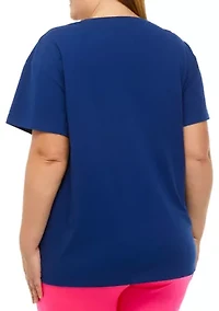 Plus Short Sleeve Oversized Graphic T-Shirt