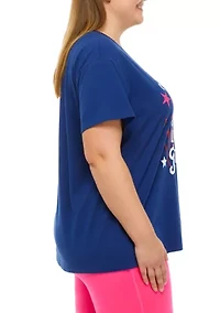 Plus Short Sleeve Oversized Graphic T-Shirt