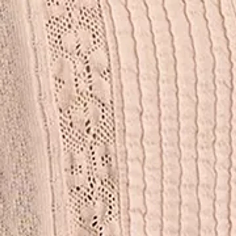 Women's Embroidered Peplum Long Sleeve Top