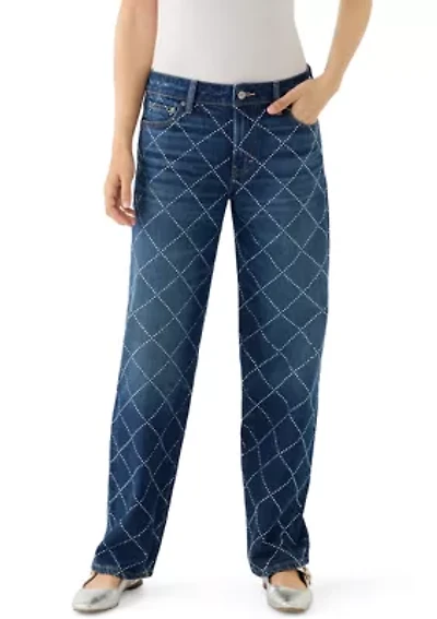 Rhinestone Baggy Jeans