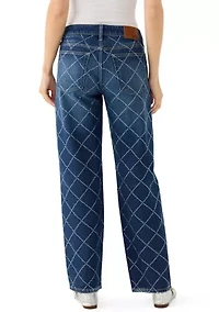 Rhinestone Baggy Jeans