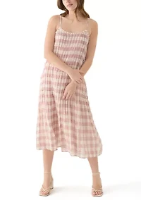 Women's Sleeveless Smocked Printed Dress