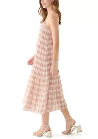 Women's Sleeveless Smocked Printed Dress