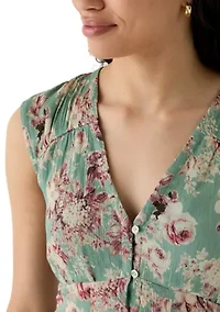 Cinched Pleated Button Down Midi Dress