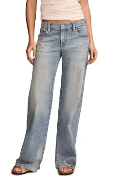 Mid Rise Sweet Wide Leg Jeans