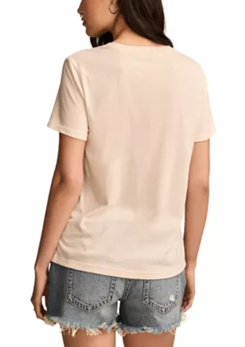 Feeling Peachy Classic Crew Neck Graphic T-Shirt