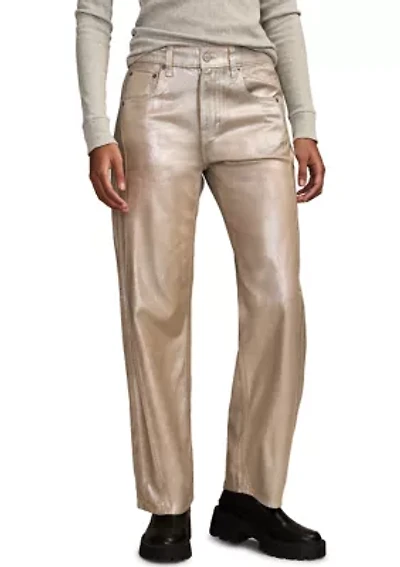 Metallic Barrel Jeans