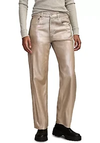 Metallic Barrel Jeans