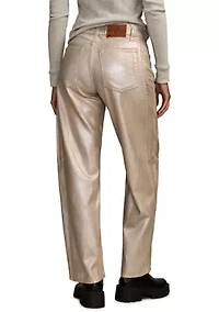 Metallic Barrel Jeans