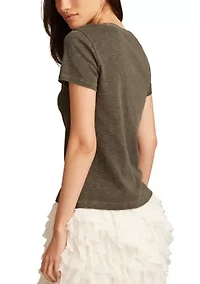 Women's Cutwork Henley T-Shirt