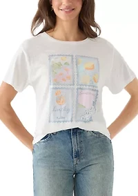Women's Destination Stamps Boyfriend Graphic T-Shirt