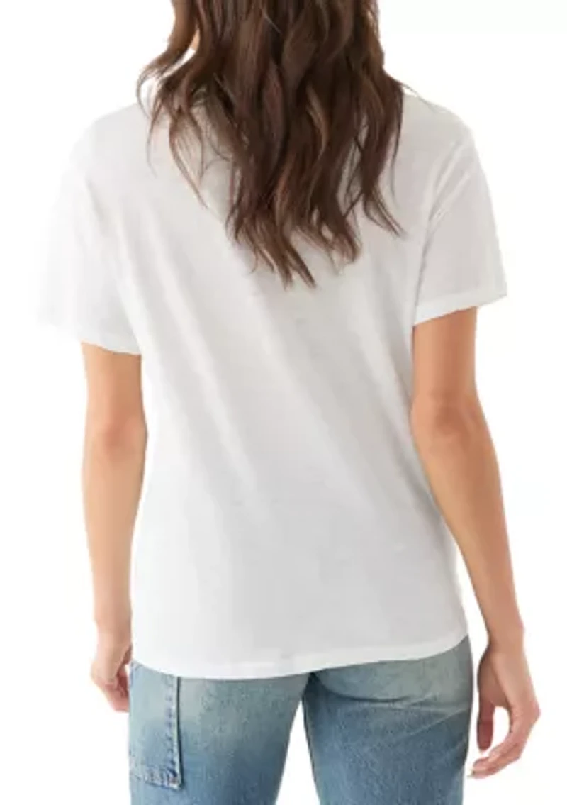 Women's Destination Stamps Boyfriend Graphic T-Shirt