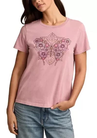 Women's Celestial Butterfly Graphic T-Shirt
