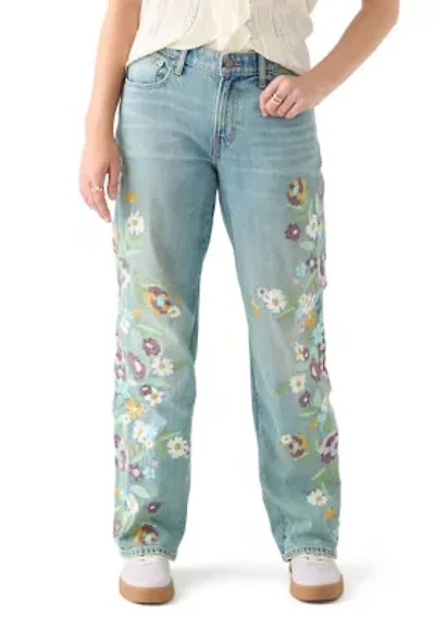 Women's The Baggy Floral Embroidered Jeans