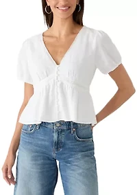 Lace Peplum Blouse