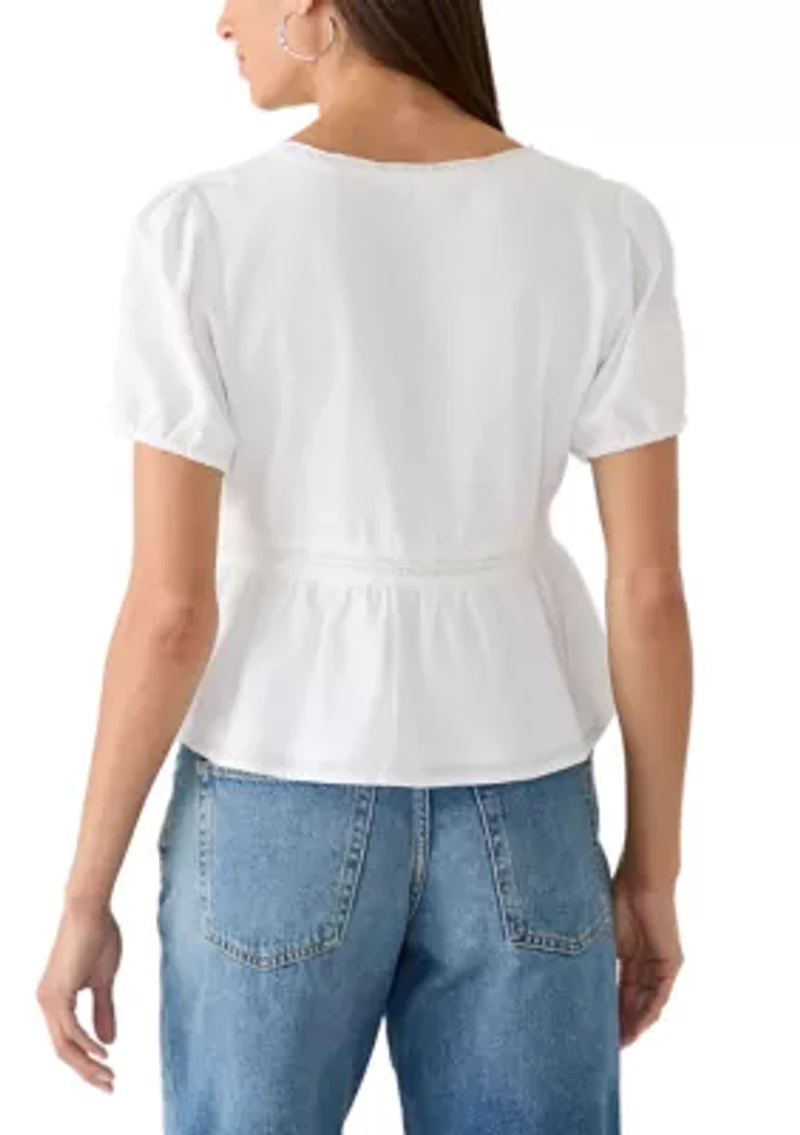 Lace Peplum Blouse