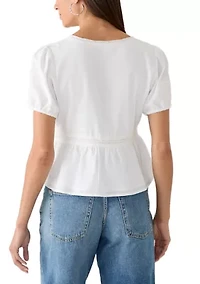 Lace Peplum Blouse