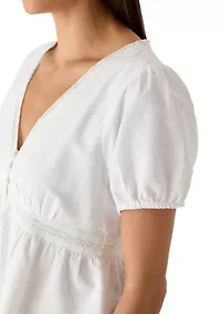 Lace Peplum Blouse
