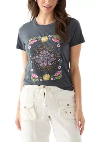 Women's Beaded Lotus Shirt