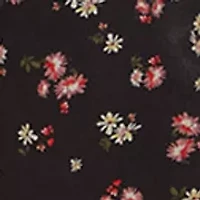 Women's Short Sleeve V-Neck Ditsy Midi Dress