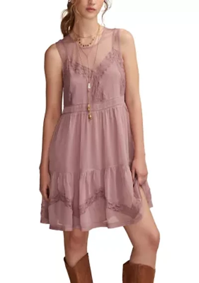 Women's Sleeveless Tiered Babydoll Dress