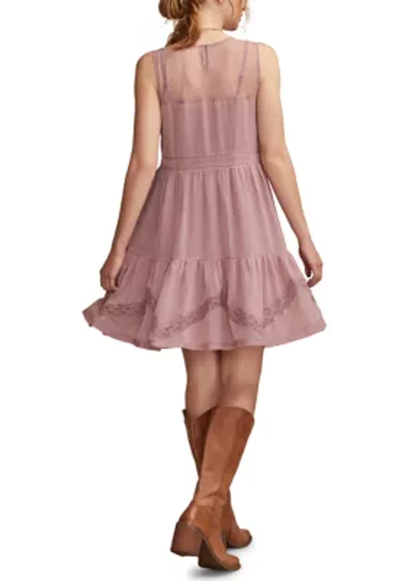 Women's Sleeveless Tiered Babydoll Dress