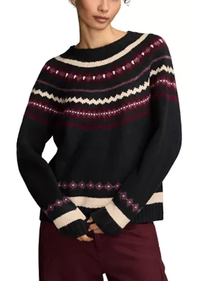 Women's Long Sleeve Fair Isle Sweater