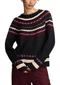 Women's Long Sleeve Fair Isle Sweater