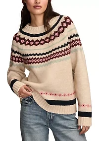 Women's Long Sleeve Fair Isle Sweater