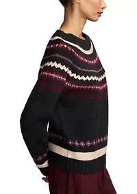 Women's Long Sleeve Fair Isle Sweater